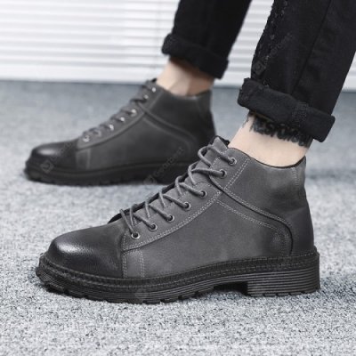 Men Boots Keep Warm Casual Shoes High Increased Mesh Shoes